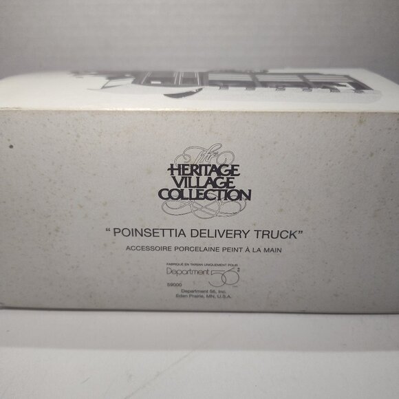Dept 56 Poinsettia Delivery Truck Heritage Village Collection #59000 with Box - Picture 1 of 9